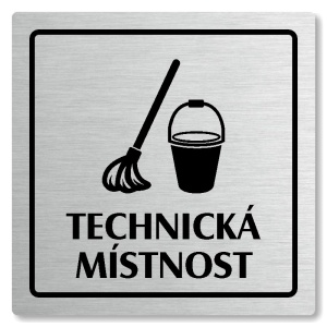 Technická místnost, 118x118mm, stříbrná, Arizona